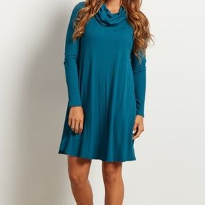 BNWT Pinkblush turqoise long sleeve dress